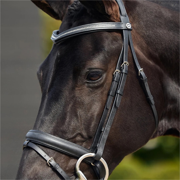 2026 Dublin Padded Comfort Crown Crystal Flash Bridle 1031500 - Black